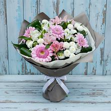 Букет цветов из:  Герберы, Альстромерии и Хризантемы в Ачите