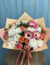 Букет цветов из:  Розы, Герберы и Хризантемы в Ачите