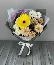 Букет цветов из:  Розы, Герберы и Хризантемы в Ачите