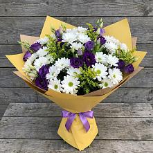 Букет цветов из:  Ирисы, Хризантемы и Ромашки в Ачите