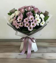 Букет цветов из:  Хризантемы и Розы #REPLACE_PRED# Ачите