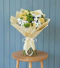 Букет цветов из:  Хризантемы и Розы в Ачите