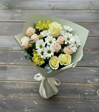 Букет цветов из:  Альстромерии, Розы и Хризантемы #REPLACE_PRED# Ачите
